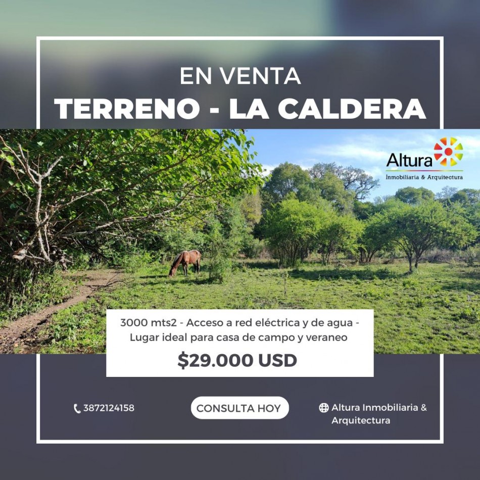 Foto Terreno en Venta en La Caldera, Salta - U$D 29.000 - pix105987316 - BienesOnLine